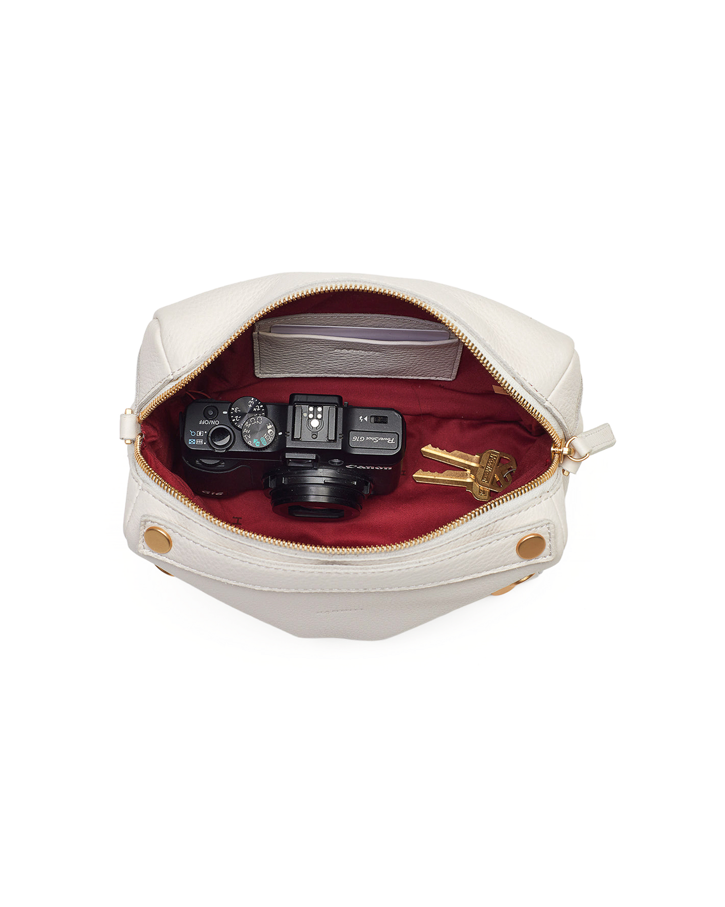 Evan-Crossbody-Sml-Crossbody-Calla-Lily-White-Brushed-Gold-Interior-View
