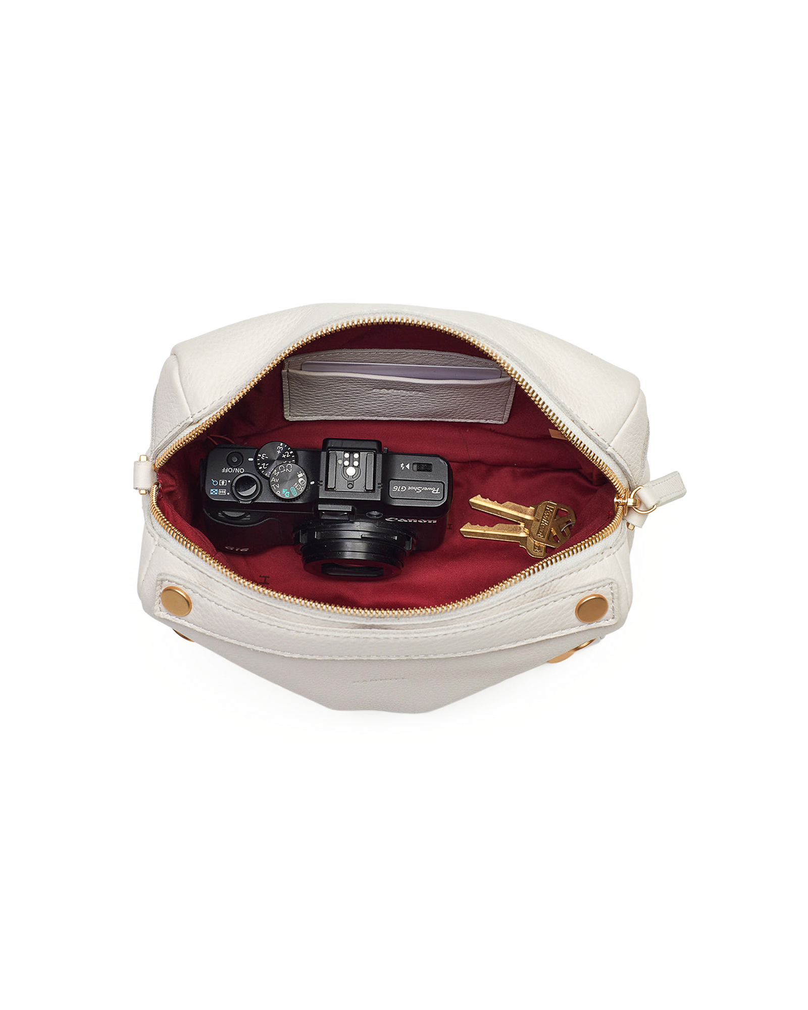 Evan-Crossbody-Sml-Crossbody-Calla-Lily-White-Brushed-Gold-Interior-View