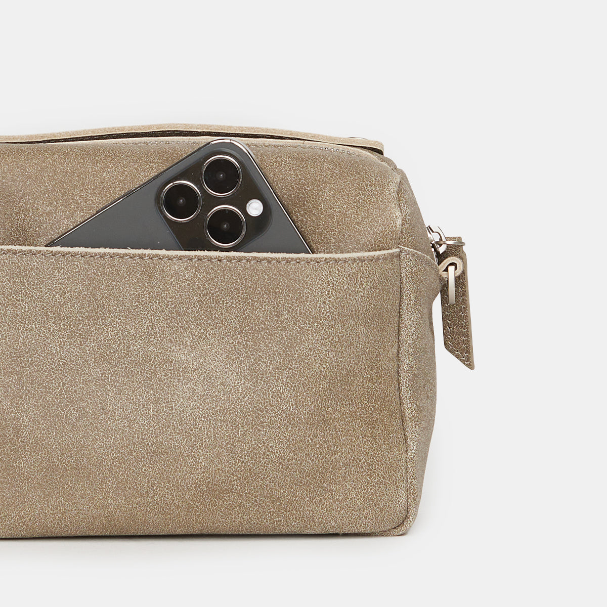Evan Crossbody | Pewter/Brushed Silver