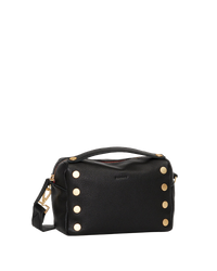 Evan Crossbody | Black/Brushed Gold Red Zip