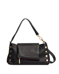 VIP-Satchel-Black-BG-Red-Zip-Front-View