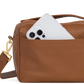 Evan Crossbody | Mahogany Pebble/Brushed Gold Red Zip | Sml