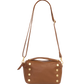 Evan Crossbody | Mahogany Pebble/Brushed Gold Red Zip | Sml