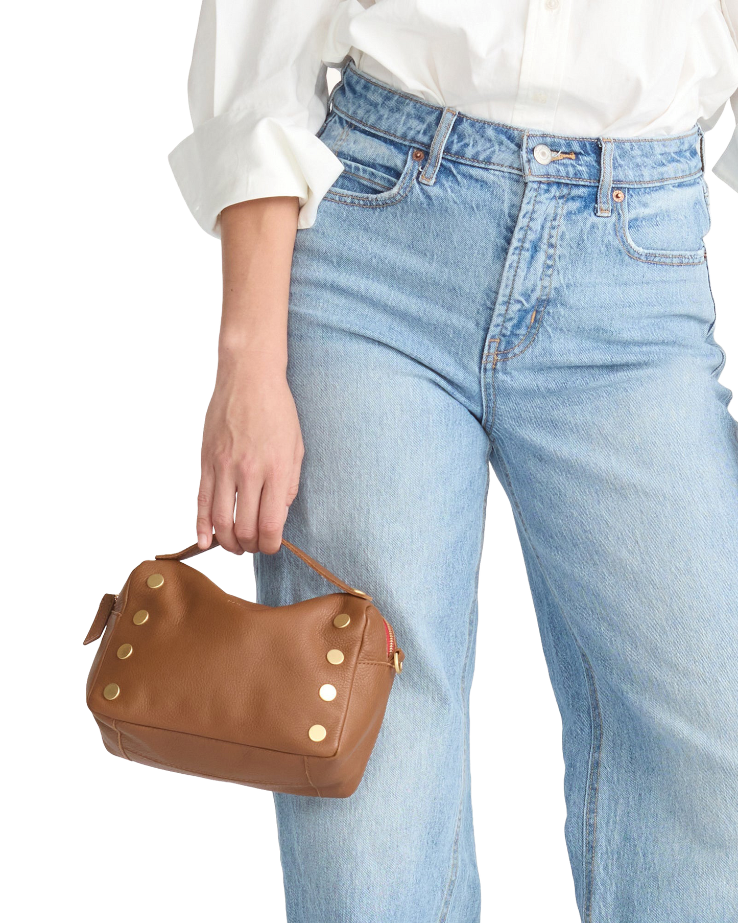 Evan Crossbody | Mahogany Pebble/Brushed Gold Red Zip | Sml