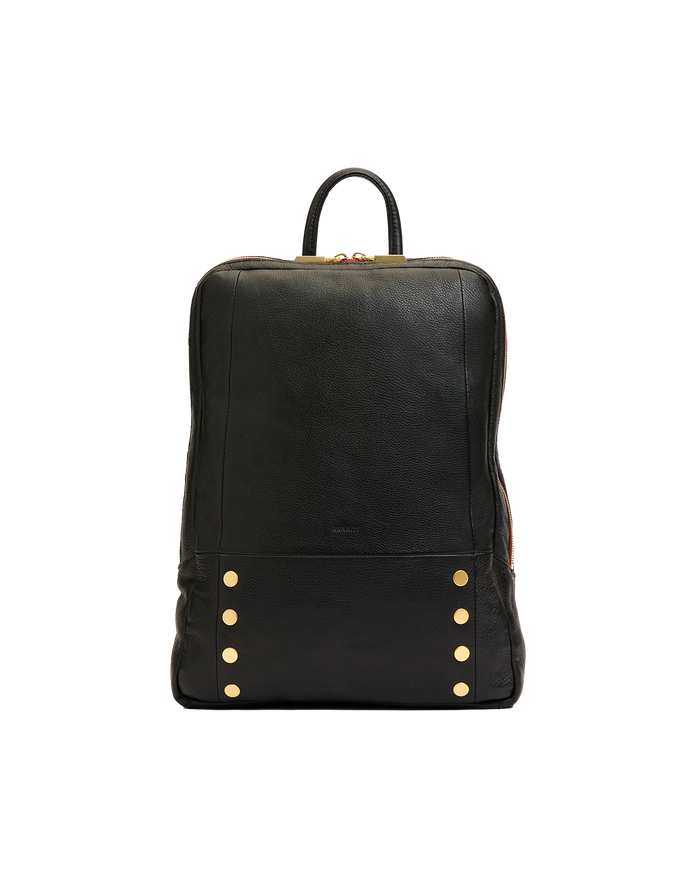 Hunter Backpack | Black/Brushed Gold Red Zip | Lrg