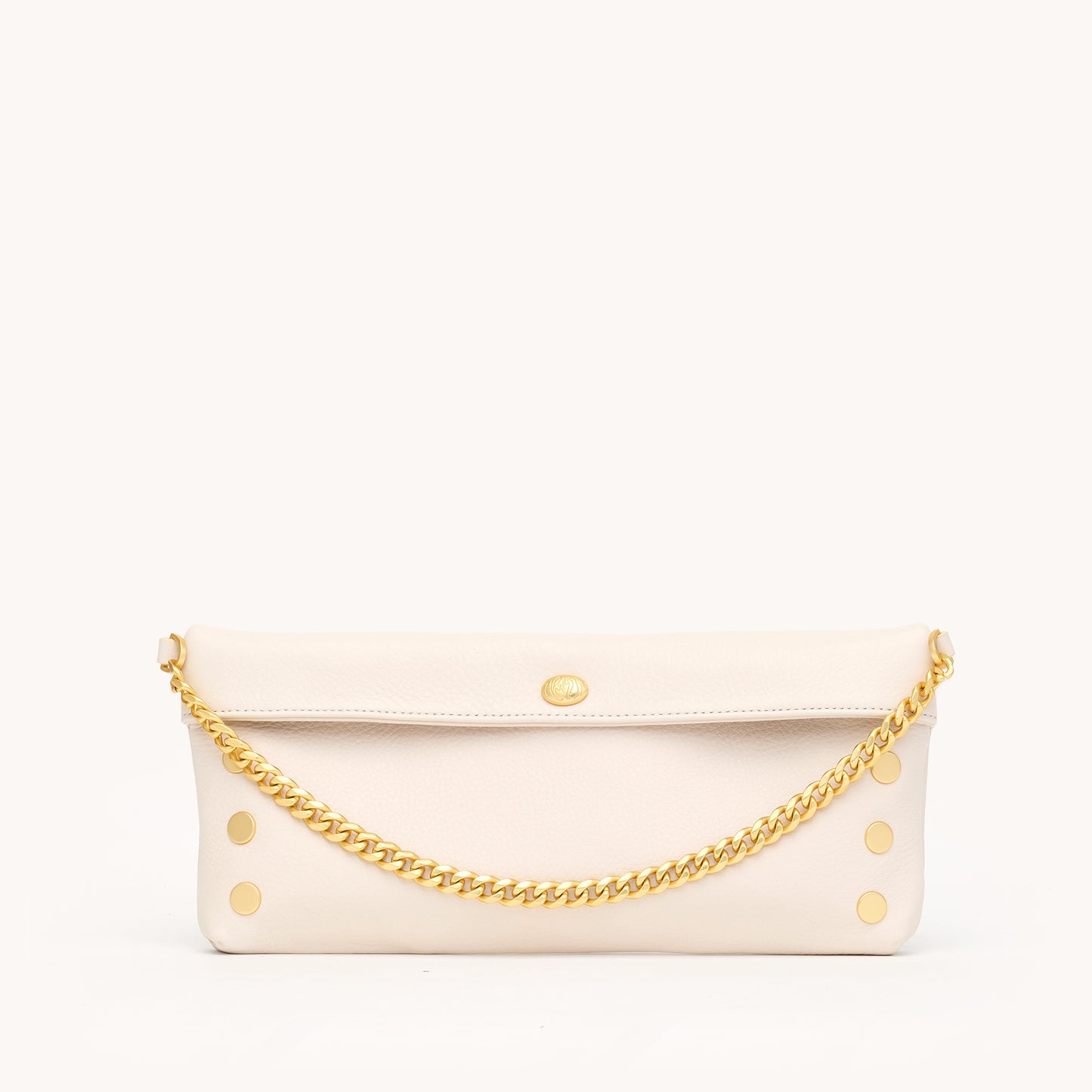 Invitation Clutch | Calla Lily White/Brushed Gold