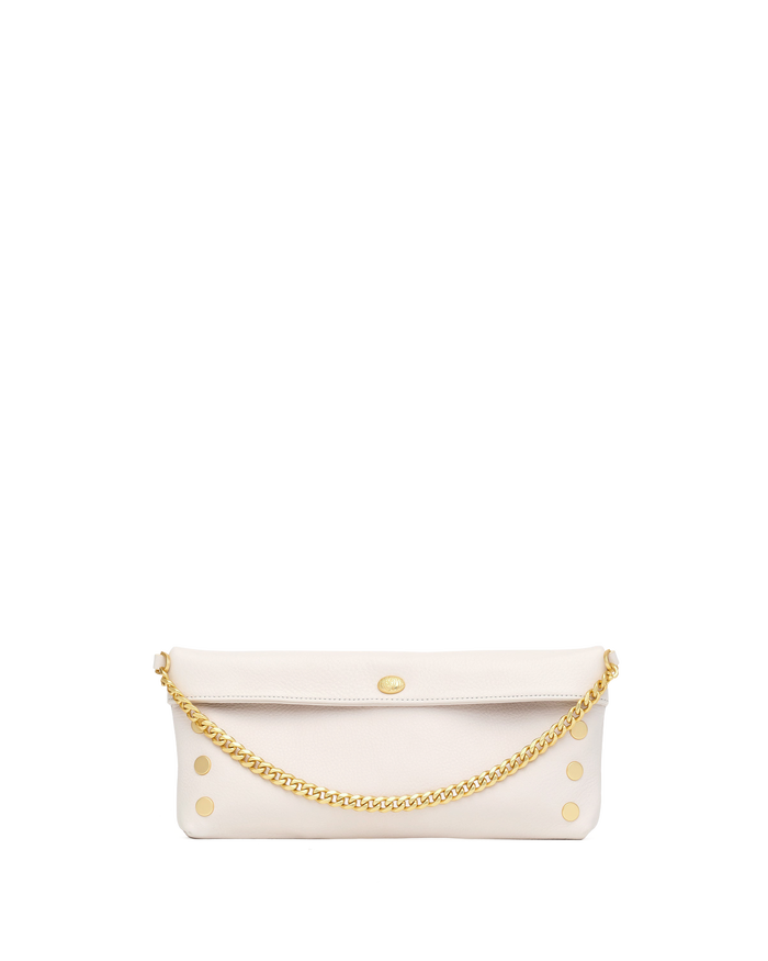 Invitation Clutch | Calla Lily White/Brushed Gold