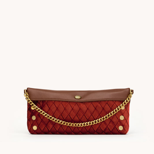 Invitation Clutch | Monarch Velvet/Antique Gold