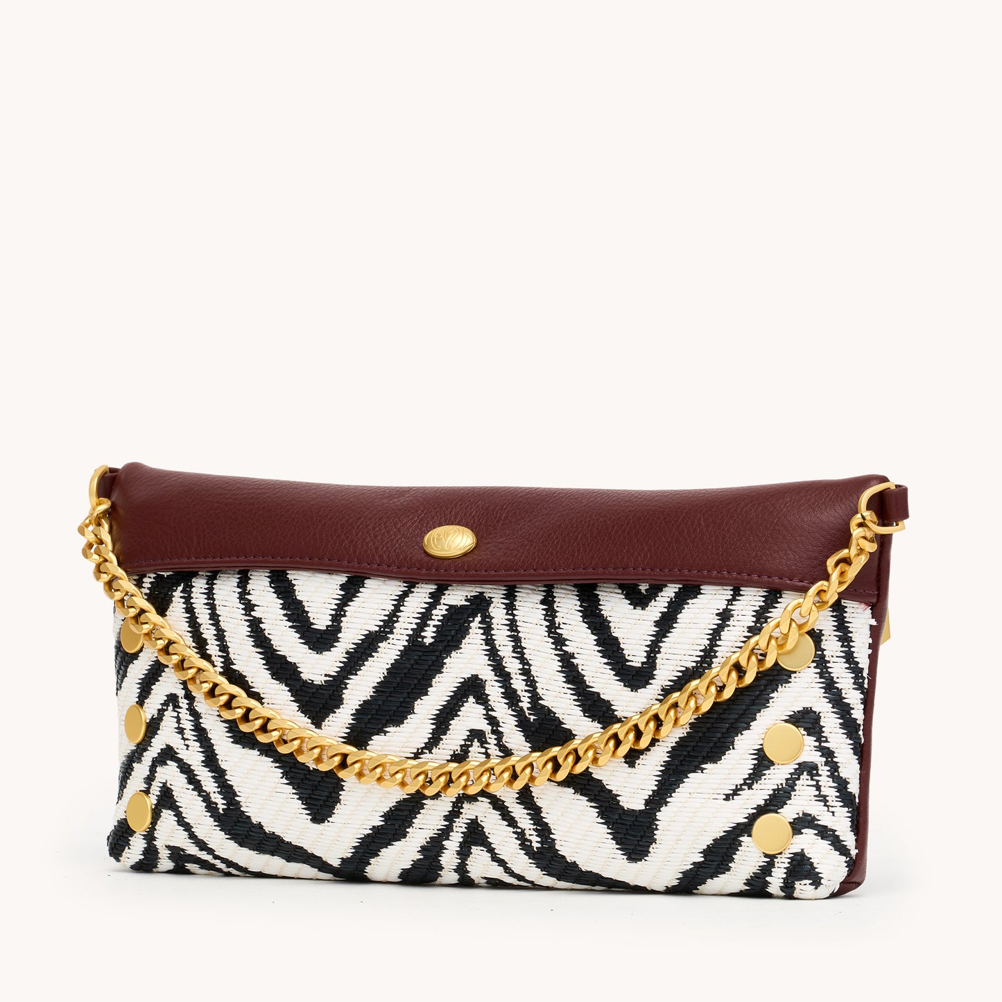 Invitation Clutch | Zebra/Brushed Gold