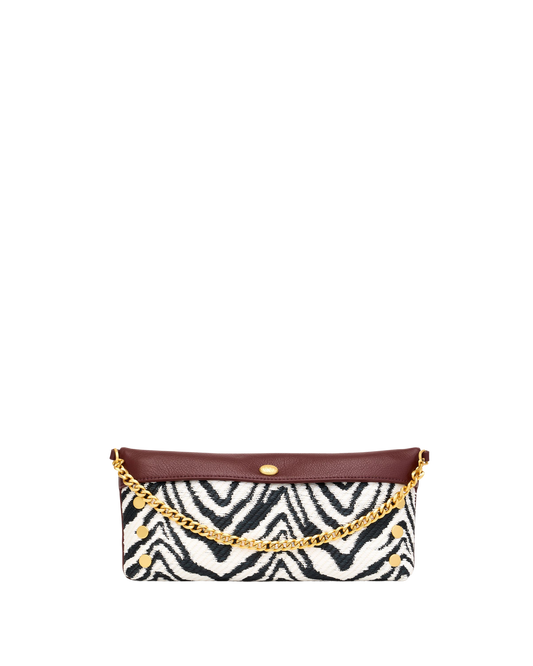 Invitation Clutch | Zebra/Brushed Gold