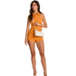 Model height is 5'9.5''