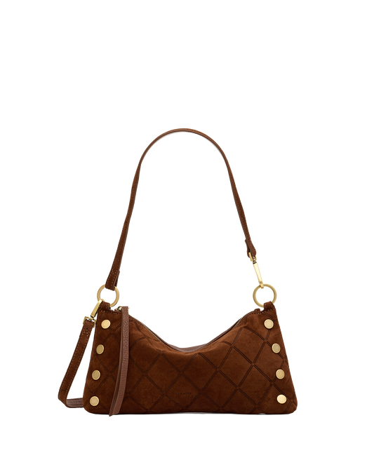 Kyle | Chocolate Diamond Suede/Antique Gold | Sml