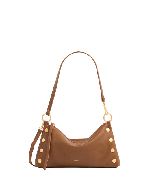 Kyle | Mahogany Pebble/Brushed Gold Red Zip | Sml