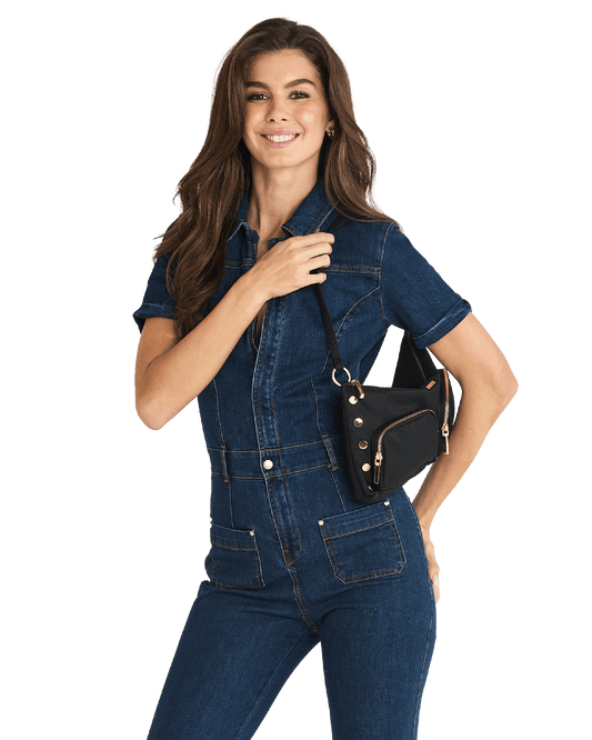 Kyle-Med-Black-Nylon-Cargo-G-Model-View-2