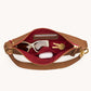 Kyle-Med-Mahogany-Pebble-BG-Red-Zip-Interior-View