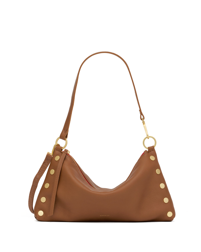 Kyle | Mahogany Pebble/Brushed Gold Red Zip | Med