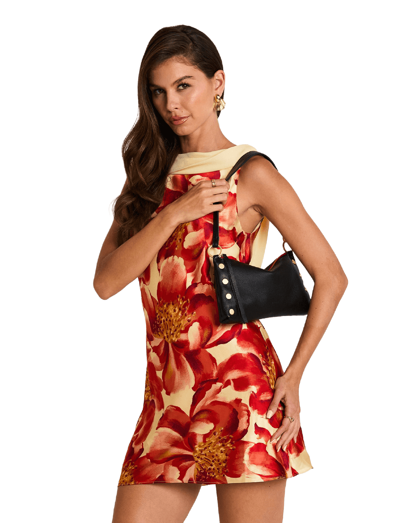 Model height is 5'9.5''