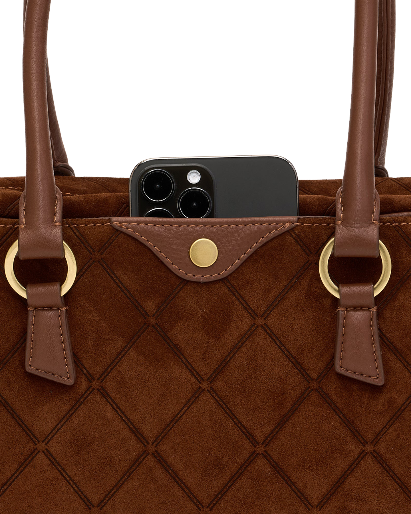 Meredith | Chocolate Diamond Suede/Antique Gold | Med