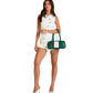 Model height is 5'9.5''