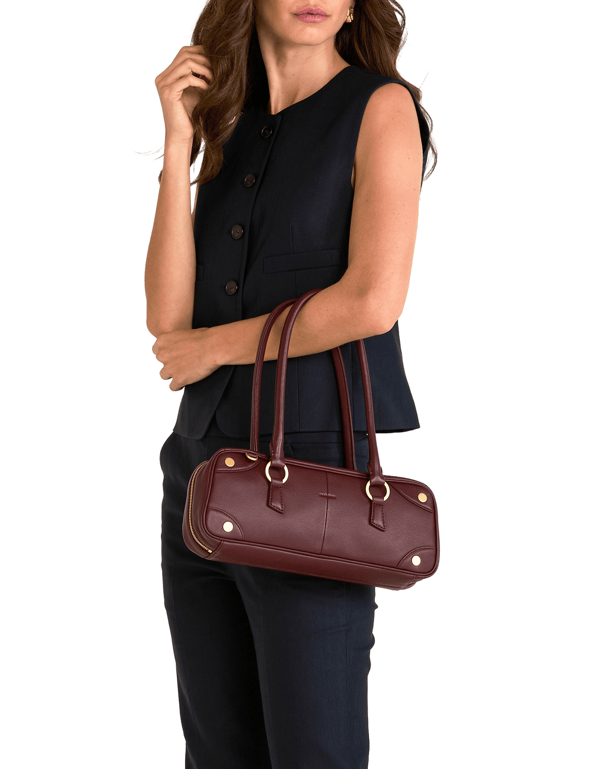 Meredith | Cherrywood Pebble/Brushed Gold | Sml