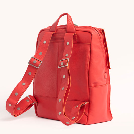 Montana Backpack | Lighthouse Red/Brushed Silver | XL