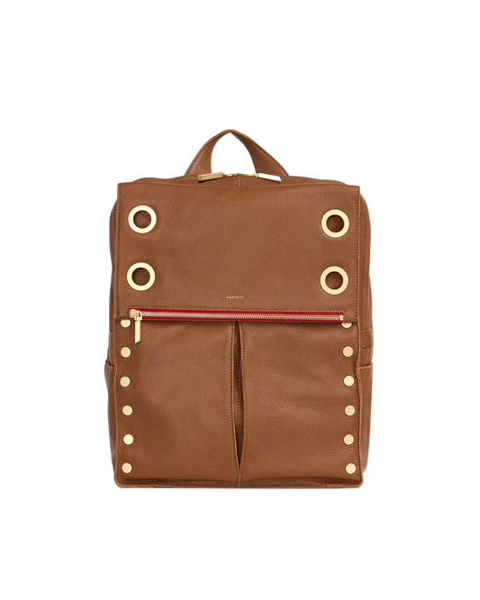 Montana Backpack | Mahogany Pebble/Brushed Gold Red Zip | XL