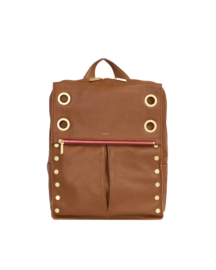 Montana Backpack | Mahogany Pebble/Brushed Gold Red Zip | XL