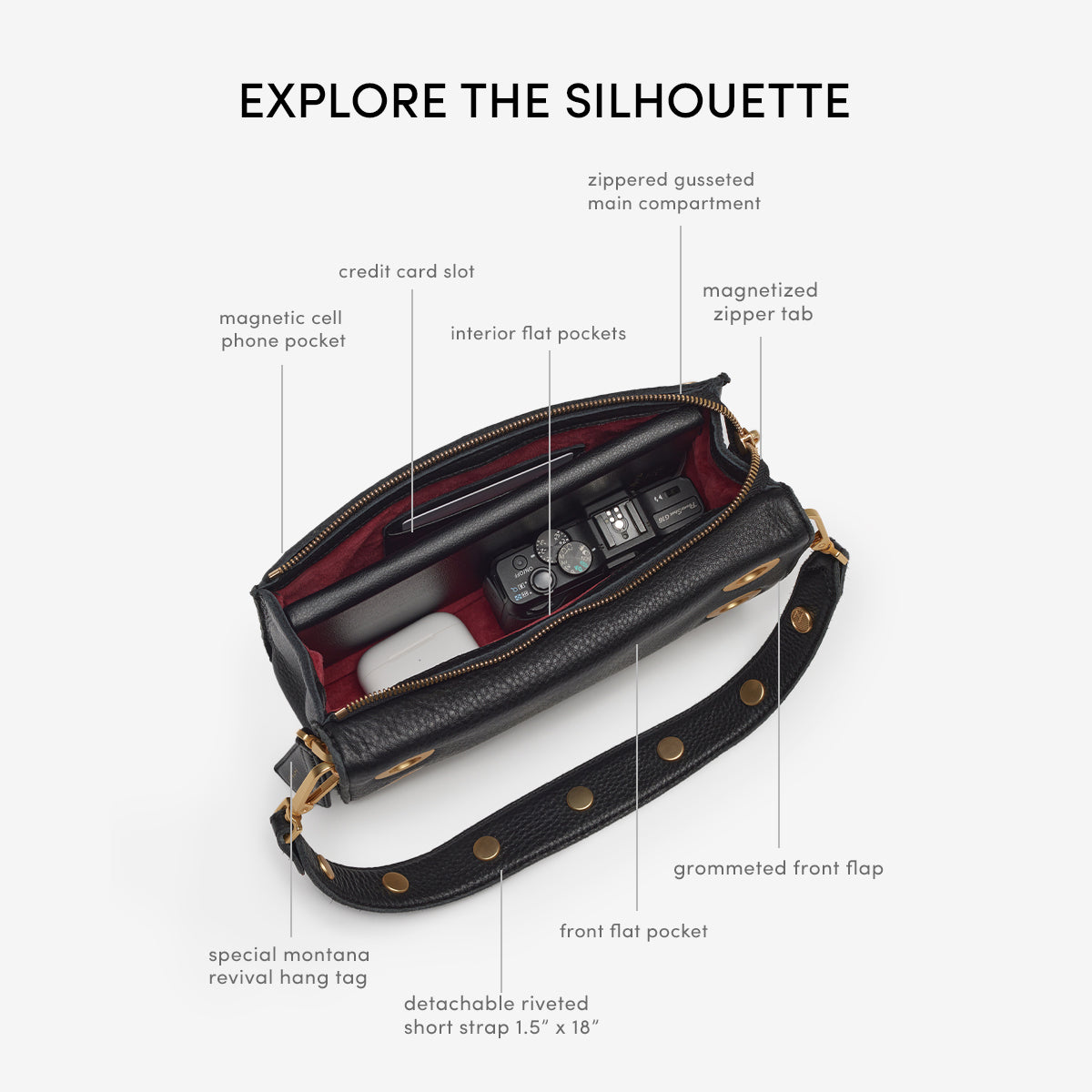 Montana Clutch | Revival Collection/Brushed Gold | Sml