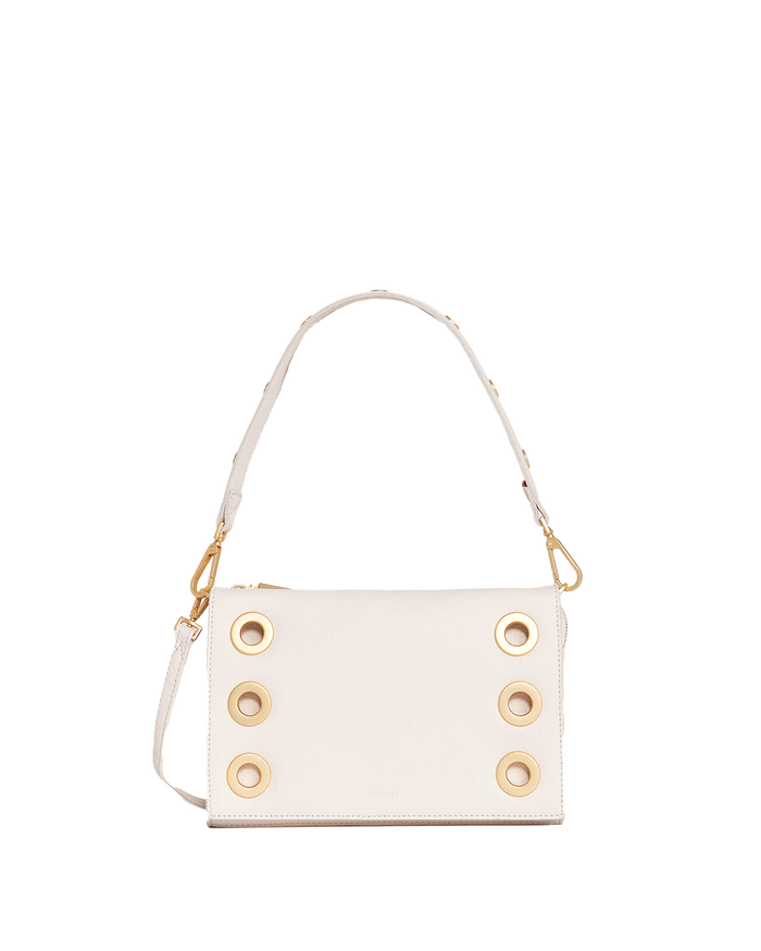 Montana Clutch | Calla Lily White/Brushed Gold | Sml