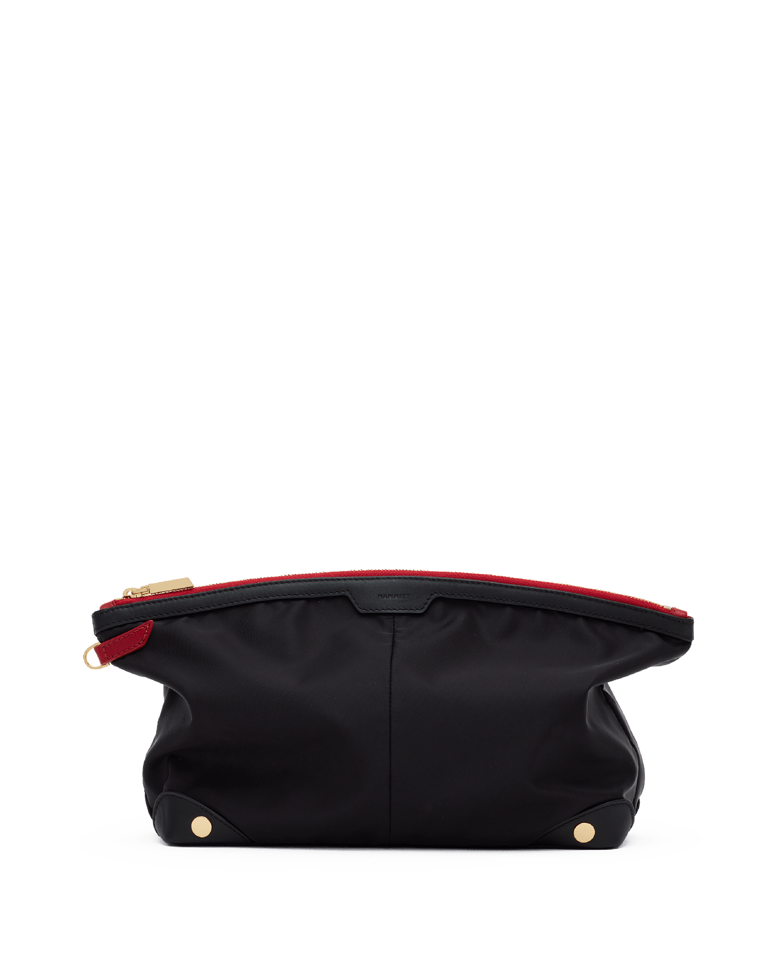 Nicky-Travel-Pouch-Lrg-Black-Nylon-G-R-Zip-Front-View