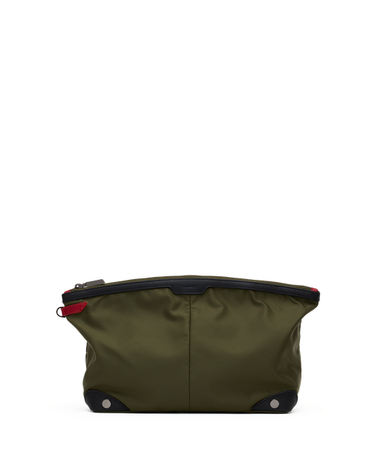 Nicky Cosmetic Pouch | Jade Nylon/Gunmetal | Lrg