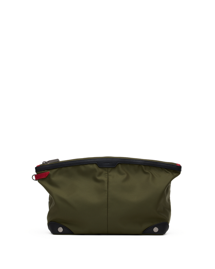 Nicky Travel Pouch | Jade Nylon/Gunmetal | Lrg