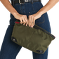 Nicky Cosmetic Pouch | Jade Nylon/Gunmetal | Lrg