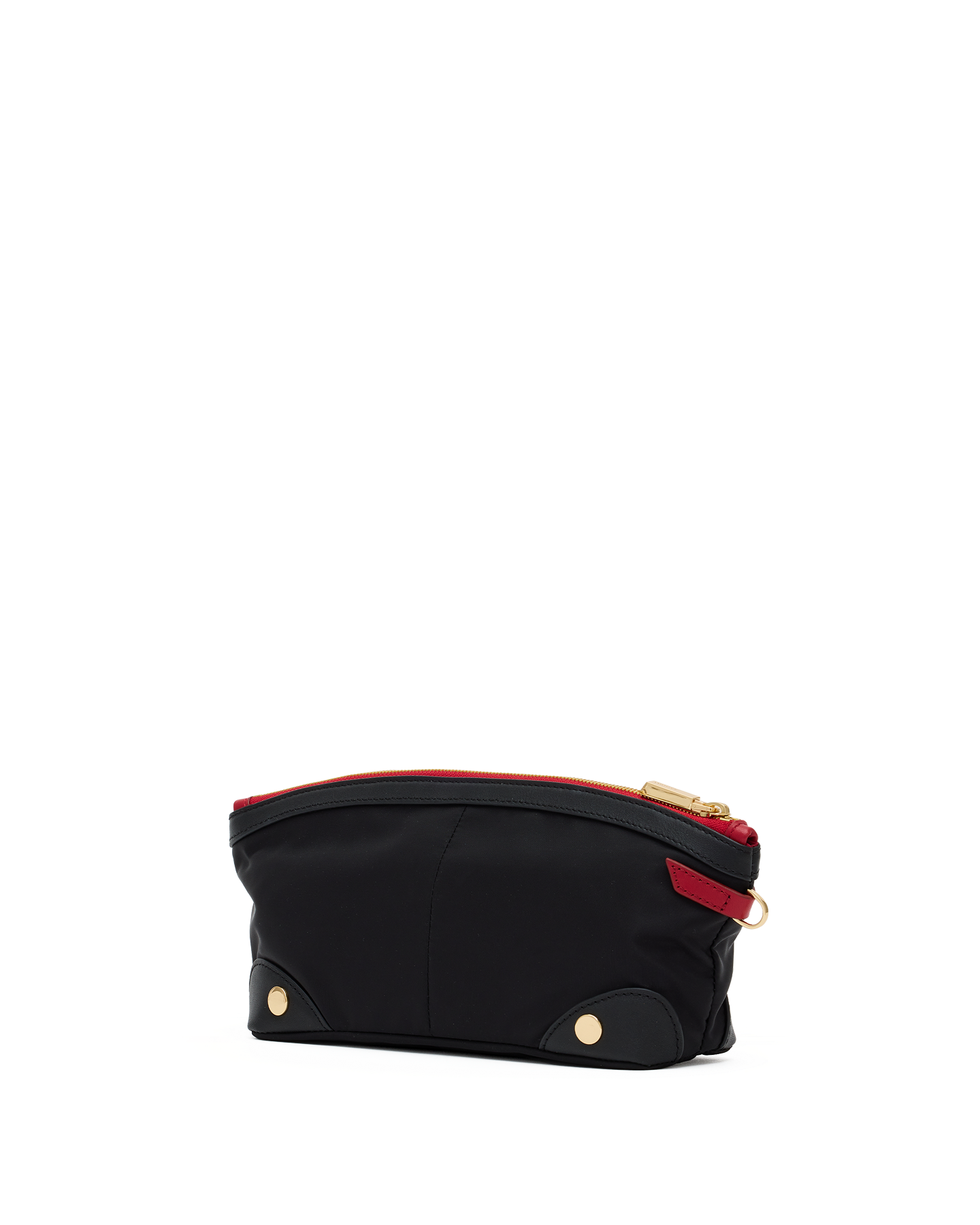 Nicky | Black Nylon/Gold Red Zip