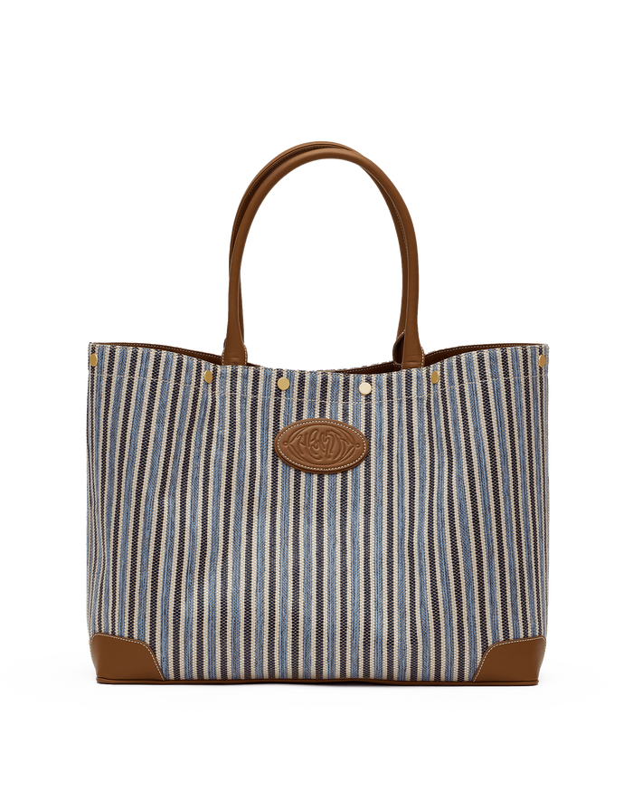 Olympia Tote | Cabana Blue/Brushed Gold