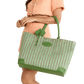 Olympia-Tote-Pickle-Stripe-G-Model-View-1