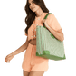 Olympia-Tote-Pickle-Stripe-G-Model-View-3