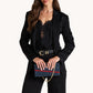 Soiree Clutch | Carrara Black/Brushed Gold | Med
