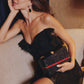 Soiree Clutch | Carrara Black/Brushed Gold | Med