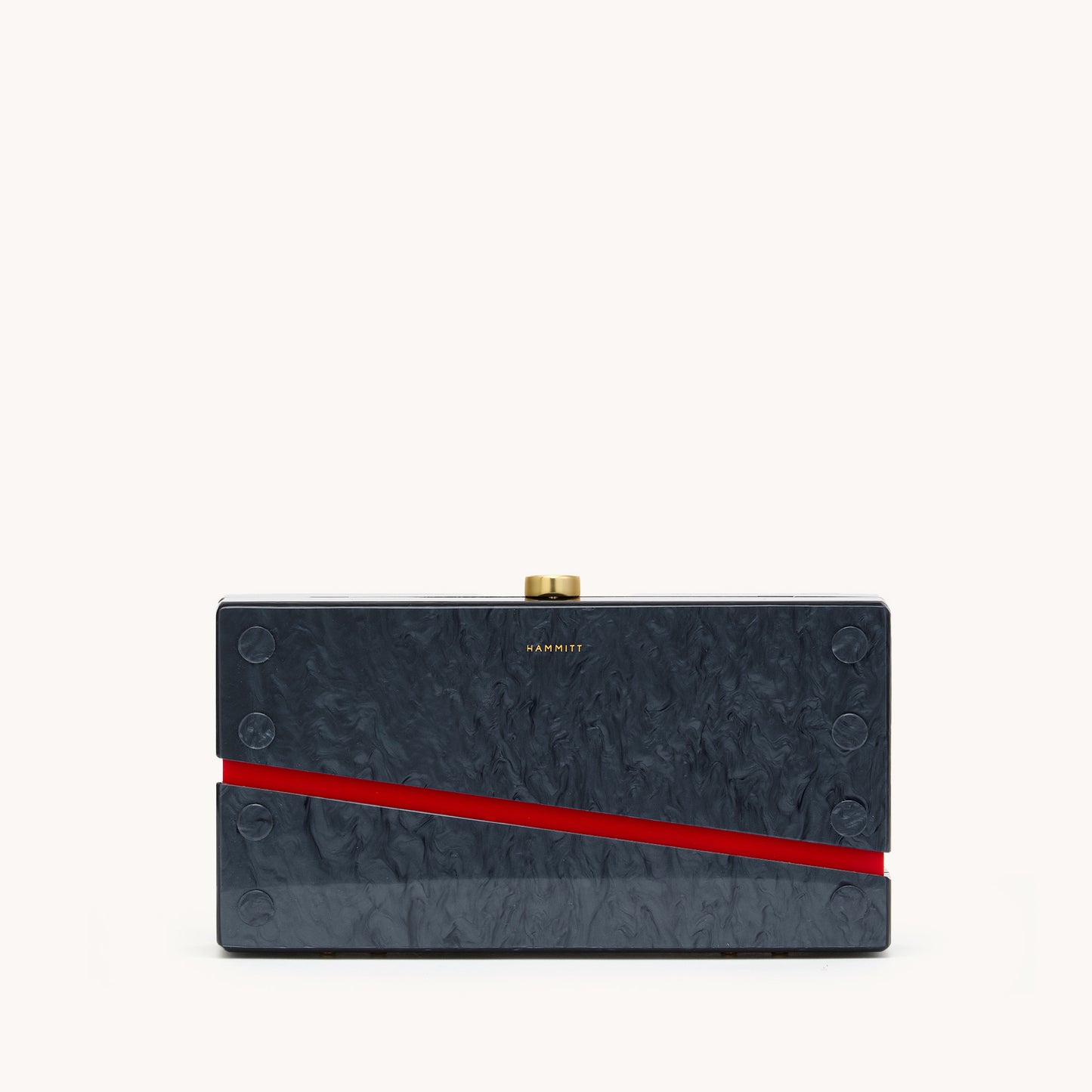 Soiree Clutch | Carrara Black/Brushed Gold | Med