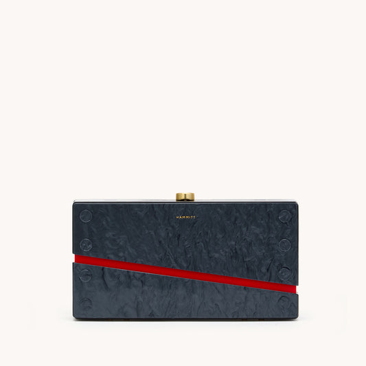 Soiree-Clutch-Carrara-Black-Brushed-Gold-Med-Front-View