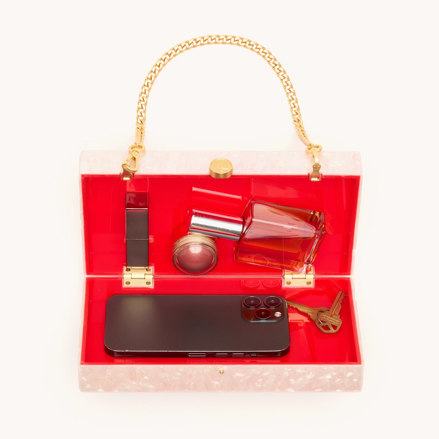 Soiree Clutch | Carrara Blush/Brushed Gold | Med