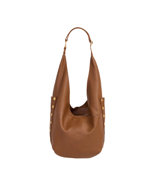 Tom Zip | Mahogany Pebble/Brushed Gold Red Zip | Lrg