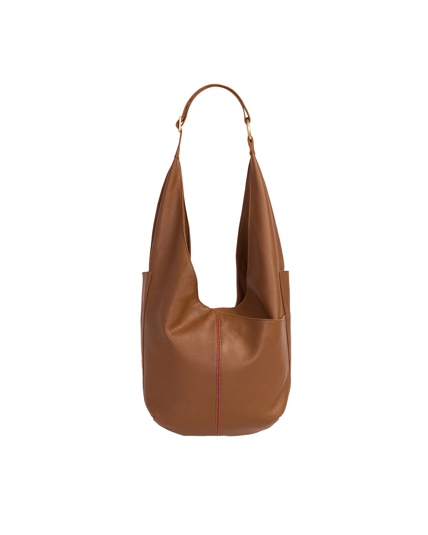 Tom Zip | Mahogany Pebble/Brushed Gold Red Zip | Lrg