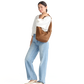 Model height is 5'7''