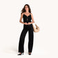 Model height is 5'9.5''