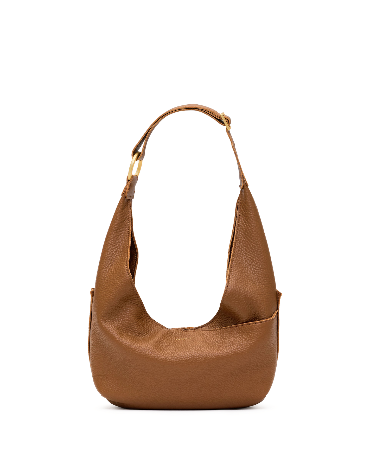 Tom Zip | Mahogany Pebble/Brushed Gold Red Zip | Med