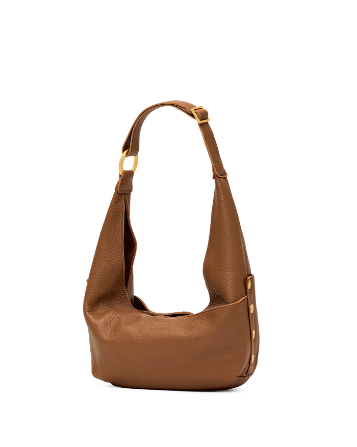 Tom Zip | Mahogany Pebble/Brushed Gold Red Zip | Med