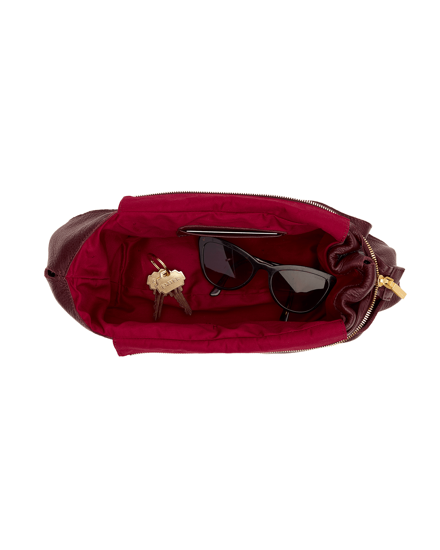 Tom Zip | Cherrywood Pebble/Brushed Gold | Med