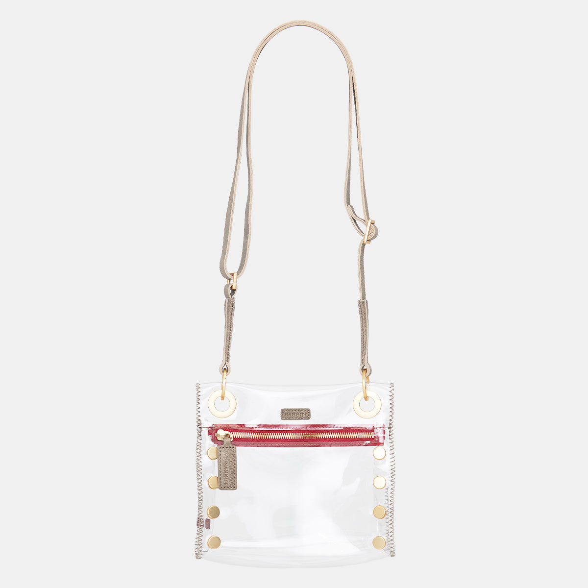 Tony | Clear Pew/Brushed Gold Red Zip | Sml